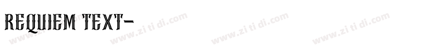requiem text字体转换